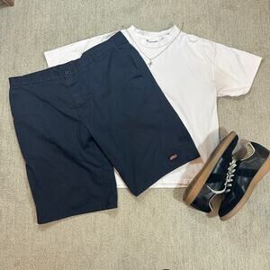 Y2K Surf Style Navy Dickies Baggy Shorts